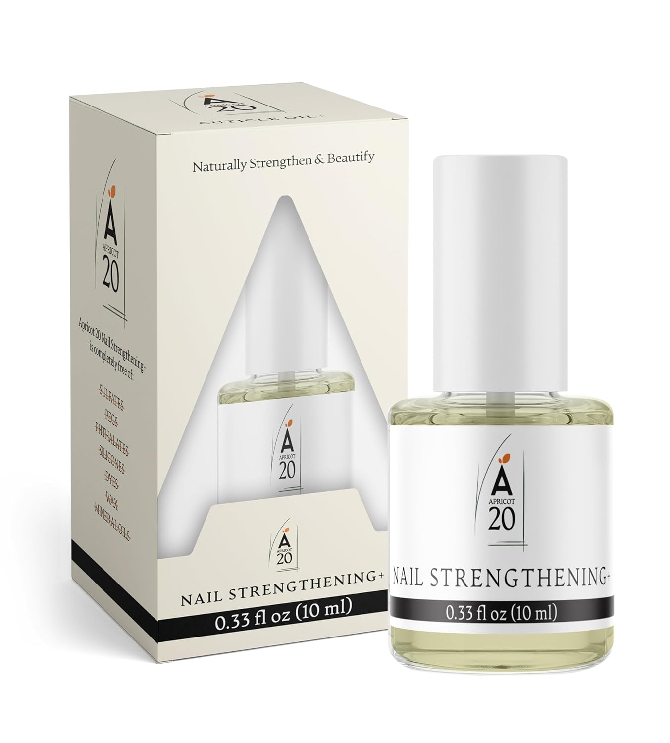 Nail Strengthening Oil Plus, Growth and Repair Treatment for Weak Nails, Nourishing 25 Essential & Carrier Oils Formula - 0.33 fl oz