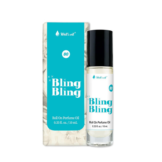 Well's Perfume Oil Roll-On (Bling Bling) | Top Notes of Citrus & Frangipani | Alcohol-Free | Oil-Based & Long-Lasting | 10 ml / 0.33 fl oz
