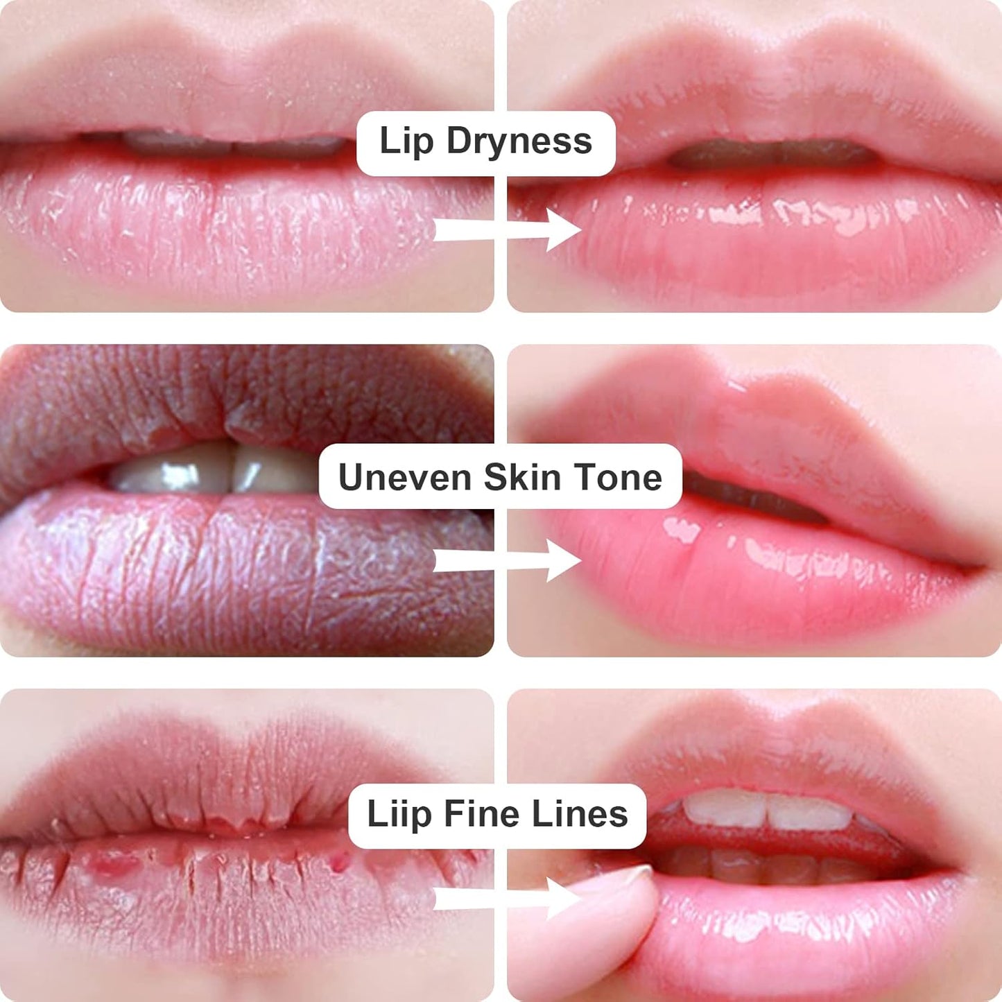 Permotary 28 PCS Collagen Lip Mask Crystal Lip Care Gel Pads for Moisturizing & Reducing Chapped, Smoothing Lip Fine Lines-Lip Patches for Firms & Hydrate and Plump Your Lips