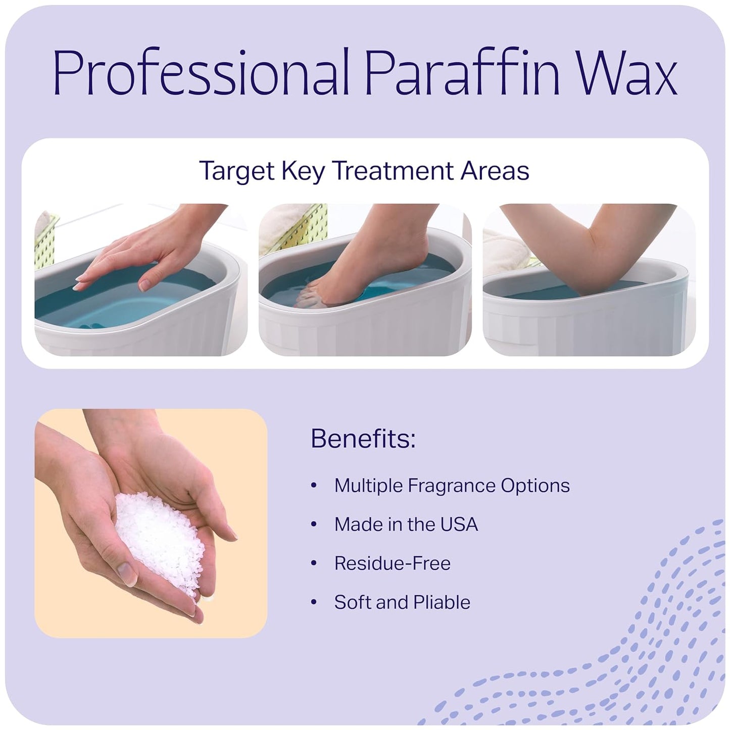 Therabath Paraffin Wax Refill - Use to Relieve Arthritis Discomfort, Stiff Muscles & Dry Skin - Hands, Feet, Body - Made in USA, 6 lb. Blooming Lilacs