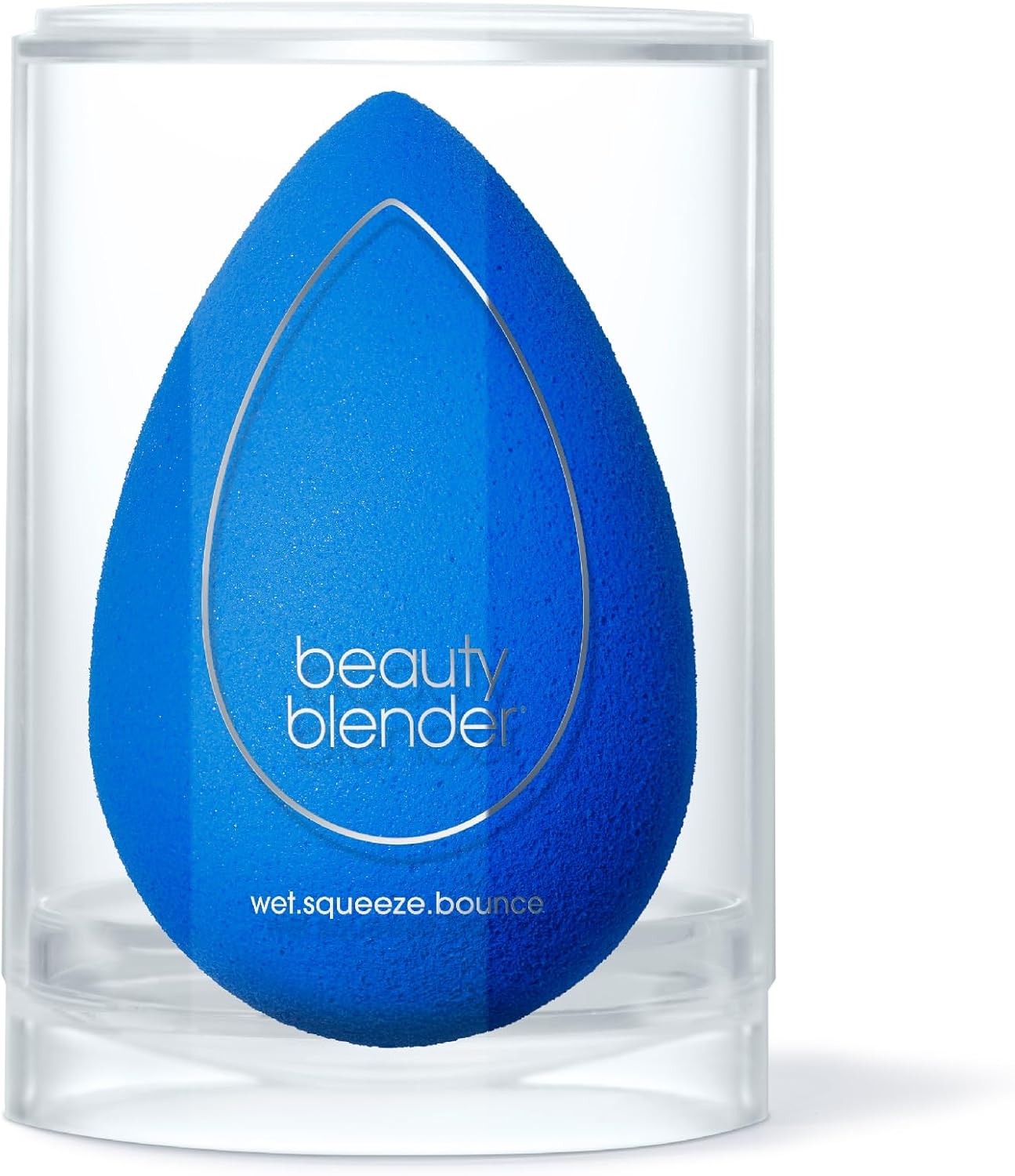Beautyblender® | Sapphire Beauty Blender Makeup Sponge, Super-Soft Foam Easily Blends Foundations, Powders & Creams, Made in USA, Reusable, Washable, Streak Free Application, Vegan, Cruelty Free
