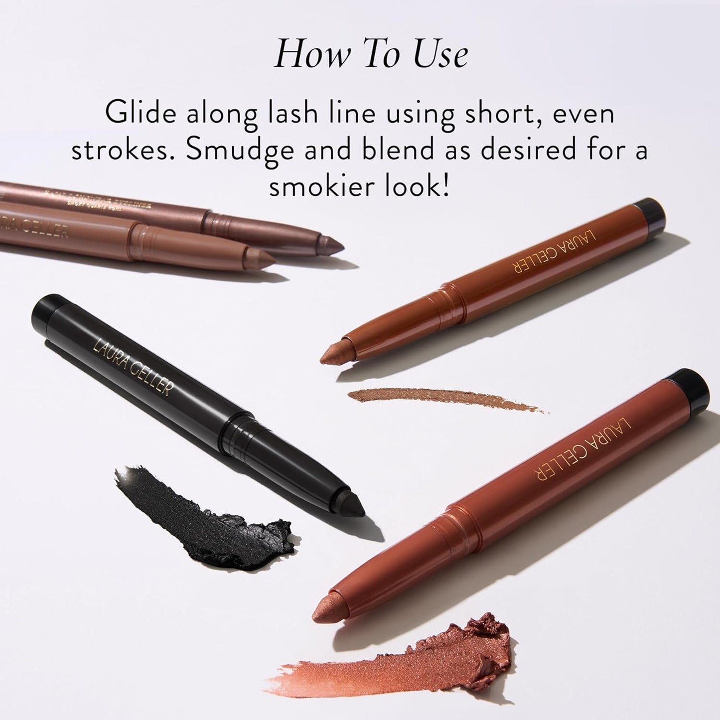LAURA GELLER NEW YORK Kajal Longwear Kohl Eyeliner Pencil - Rose Gold Kohl - Caffeine and Vitamin E - Smooth & Blendable Liner - Built-In Sharpener