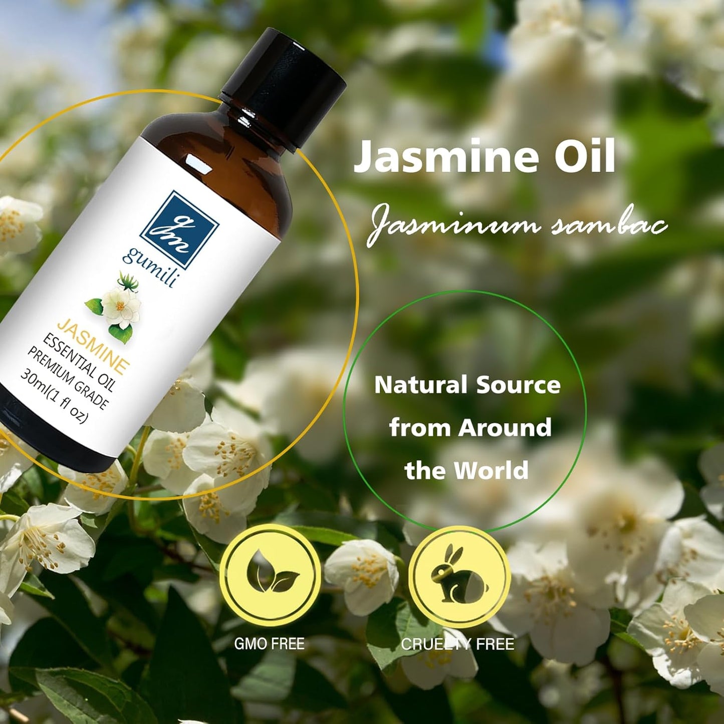Neroli Essential Oil and Jasmine Essential Oil for Diffuser Perfume Candle Soap Making - 2 Oz, Pack of 2