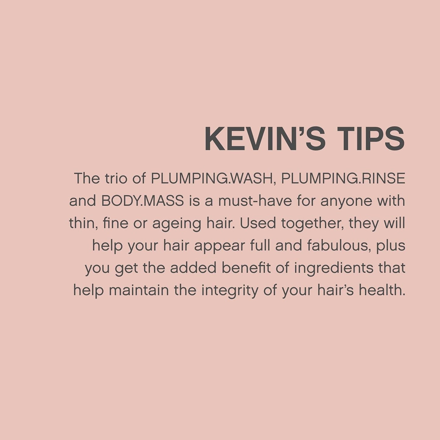 KEVIN.MURPHY PLUMPING.WASH - Densifying Shampoo for Thinning Hair - For Fine & Aging Hair - Nourishing Hair Care Shampoo - Thickening Effects - 1 L / 33.8 fl oz