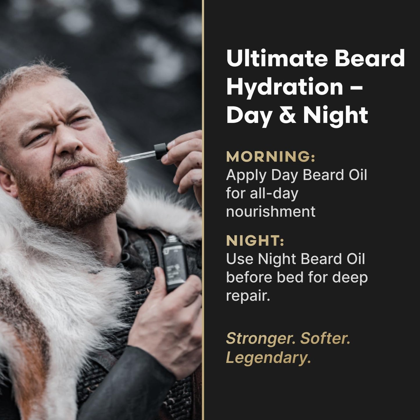 The Beard Struggle Tonic + Elixir Beard Oil Bundle - Gold Collection - Grooming Beard Oil - Softens, Moisturizers, and Strengthens Beard Growth - Pack of 2, Valhalla's Gates