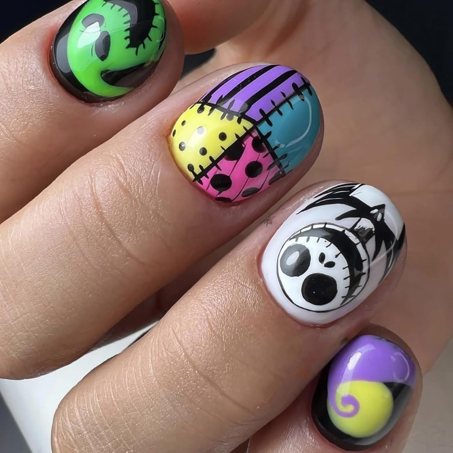Halloween Nail Stamping Plate Nightmare Christmas Nails Stamping Kit The Day of Dead Ghost Holiday Nail Stamping Plate Halloween Nail Stamper Kit for Women Girls DIY Salon