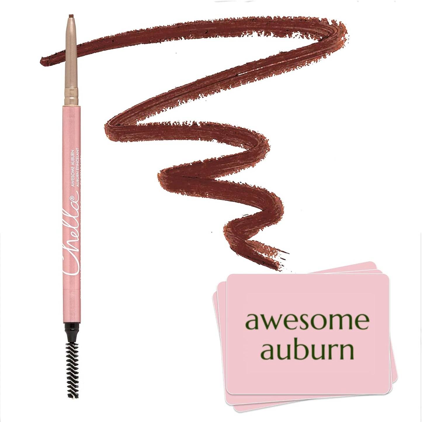 Chella Eyebrow Pencil – Easy-to-Use Brow Definer for Shaping, Filling & Blending – Long-Wear Auburn Eyebrow Pencils for Women with Precise Tip (Auburn)