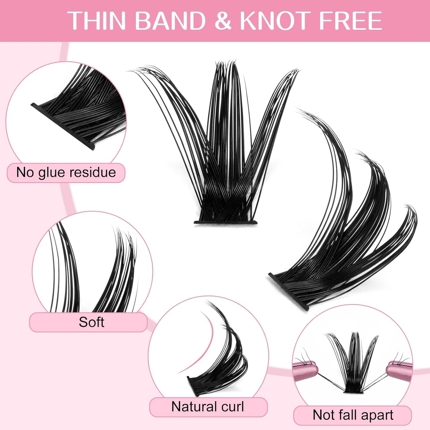 280 Pcs Individual Lashes 50D-C-0.07-10 Cluster Lashes C D Curl Wispy Lashes Bottom Lashes DIY Lashes At Home（50D-C-0.07-10）