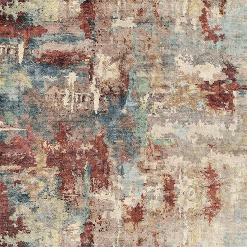 10x10 ft Square Living Room Rug – Washable Modern Abstract Area Rug by ZHXXUJ