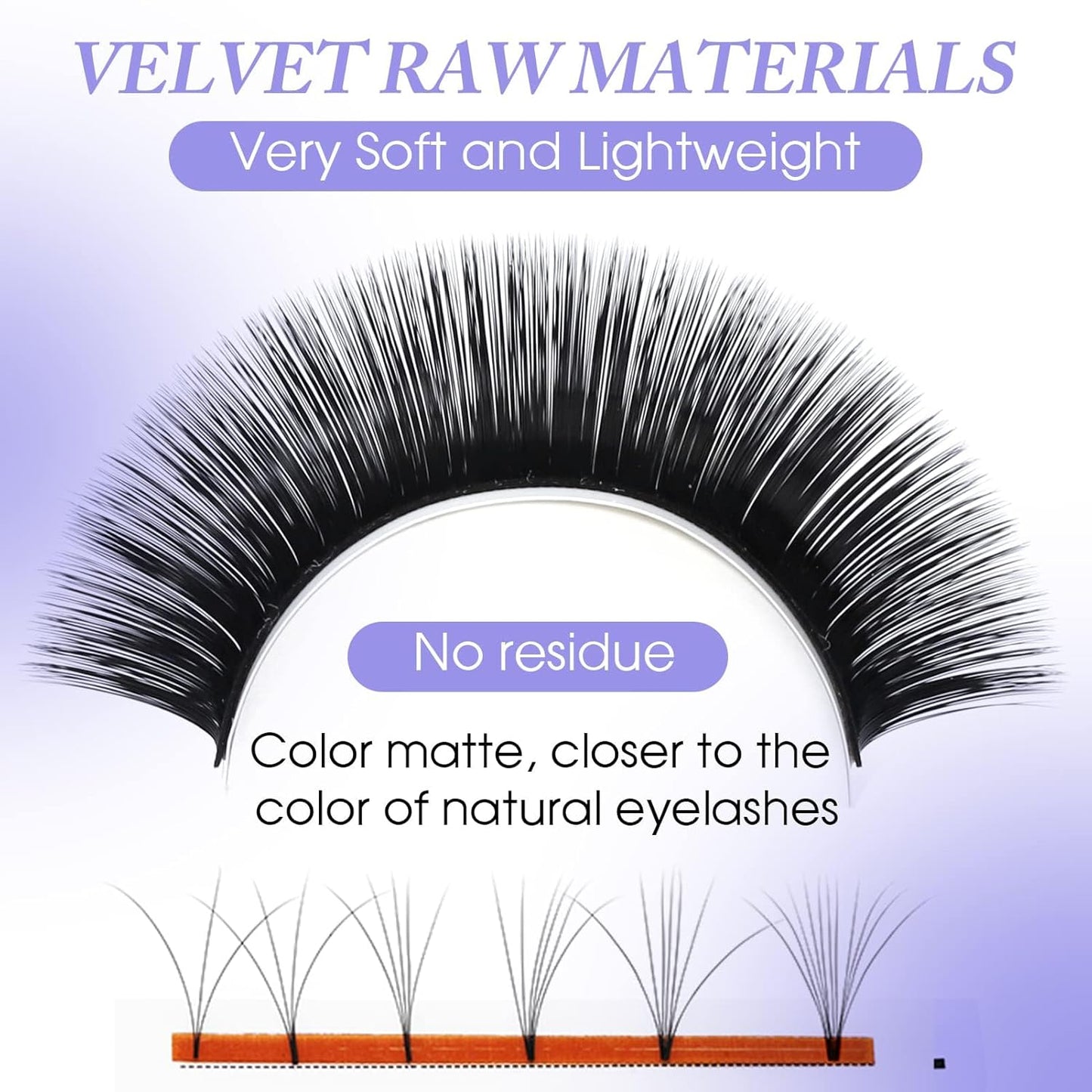 Easy Fan Volume for Lash Artists: Wendy, Handmade Fans for Eyelash Extensions, Self Fanning, Blooming, C-KH, Black, DD-0.05-14-20