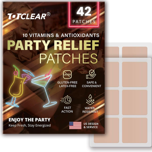 Party Relief Patches: Party Recovery Patches - Use Before Drinking Wake Up to a Better Morning (41pcs)