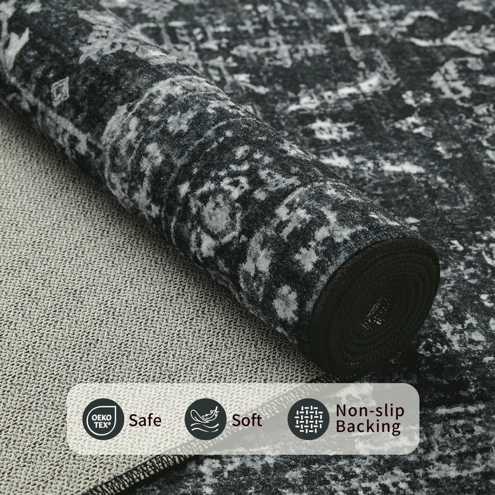 Rugxara 2'6''x8' Washable Runner Rug - Image 4
