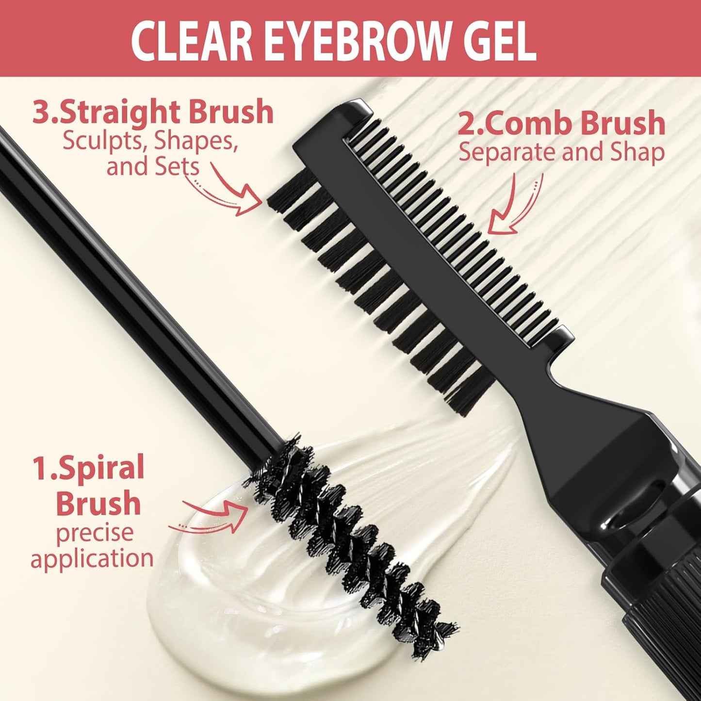 Eyebrow Pen Kit, with Microblading Eyebrow Pen, Eyebrow Gel, Eyeliner, Eyebrow Brush, Eyebrow Pencils for Women, Waterproof, Smudge Proof, Long Lasting Makeup Formula - Brunette