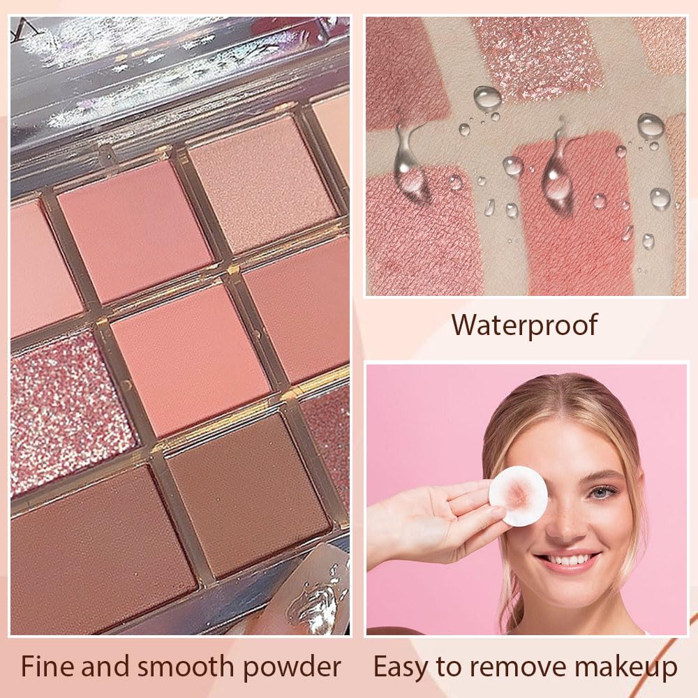 12 Girds Colorful Matte Shimmer Eyeshadow Palette for Eye Makeup,High Pigmented Eye Shadow Primers Powder Palet de sombras de ojos 12-B