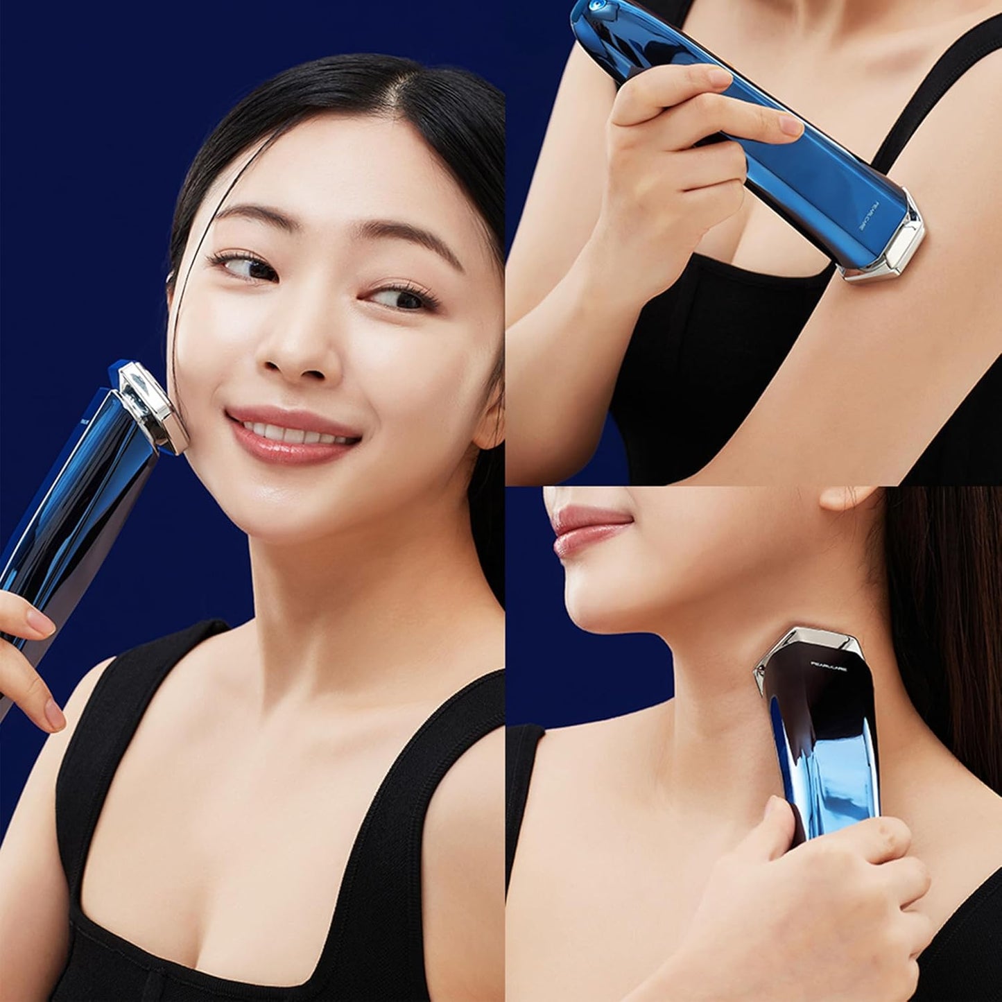 Facial Massager, Anti Aging Face and Neck Massage Tool for Skin Care (Blue)