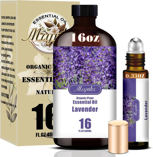 Lavender Essential Oil-Lavender Fragrance Oil 16.33oz (490ml)-100% Pure Natural Scent for Diffusers, Candles, Soap Making & Aromatherapy-Relaxing Home & Gift Essential Oil for Bath, Massage