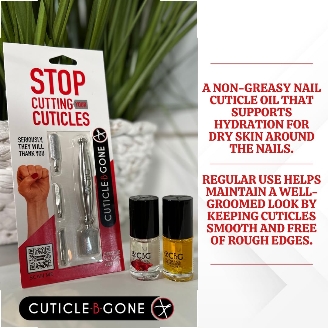 Cuticle Oil for Nails, Hydrating Cuticle Oil, Softens Dry Cuticles, Moisturizes Nail Beds, Conditions Skin, Smooths Rough Edges, Supports Nail Care, Mandarine, 0.27 Fl Oz