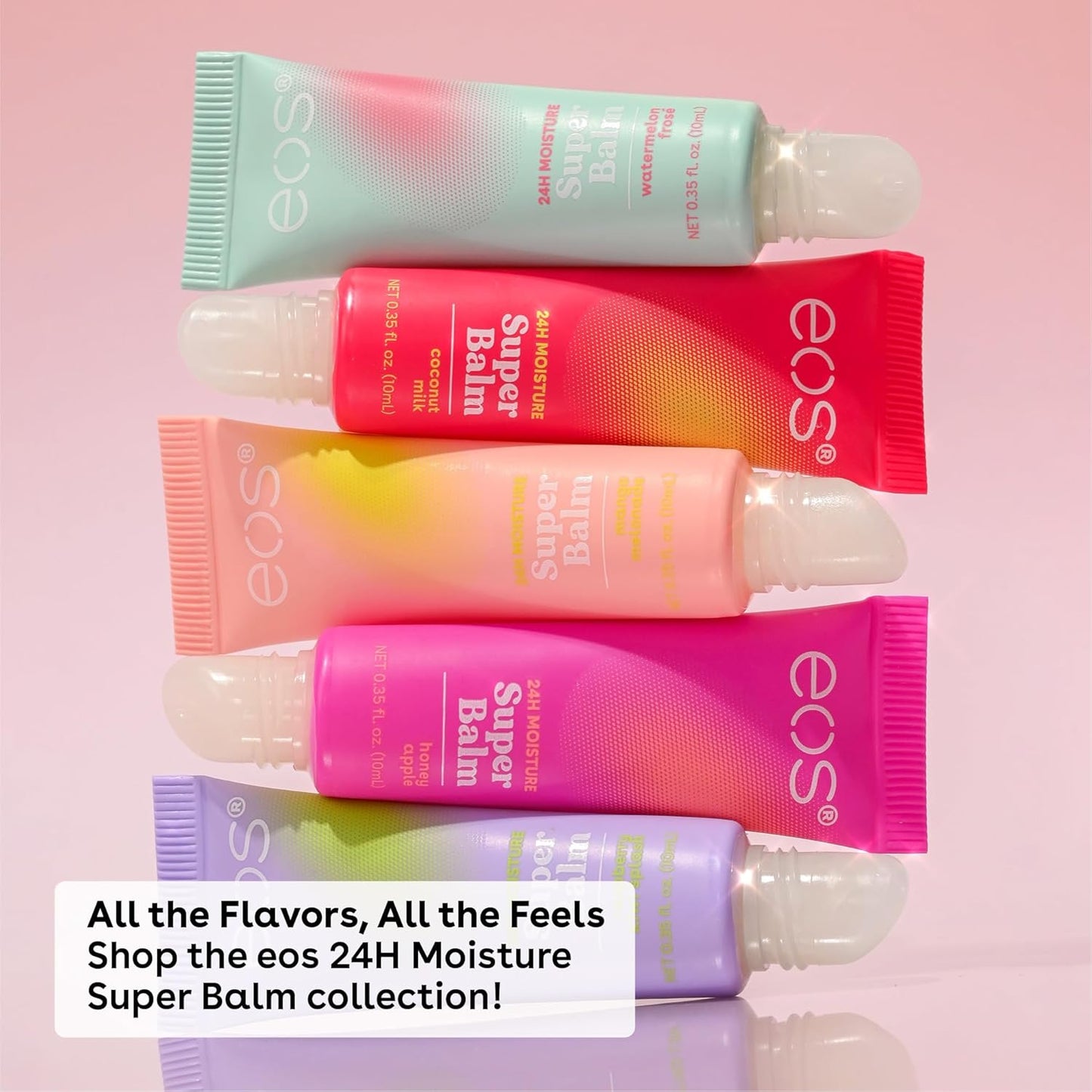 eos 24H Moisture Super Balm - Coconut Milk & Honey Apple, Day or Night Lip Treatment, Made for Sensitive Skin, Lip Balms & Moisturizers, 0.35 fl oz, 2-Pack