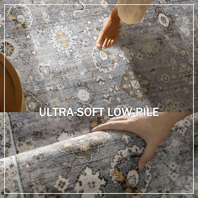 Washable Runners for Hallways Kitchen Rugs: 2'x10' Runner Rug Stain Resistant - Image 5