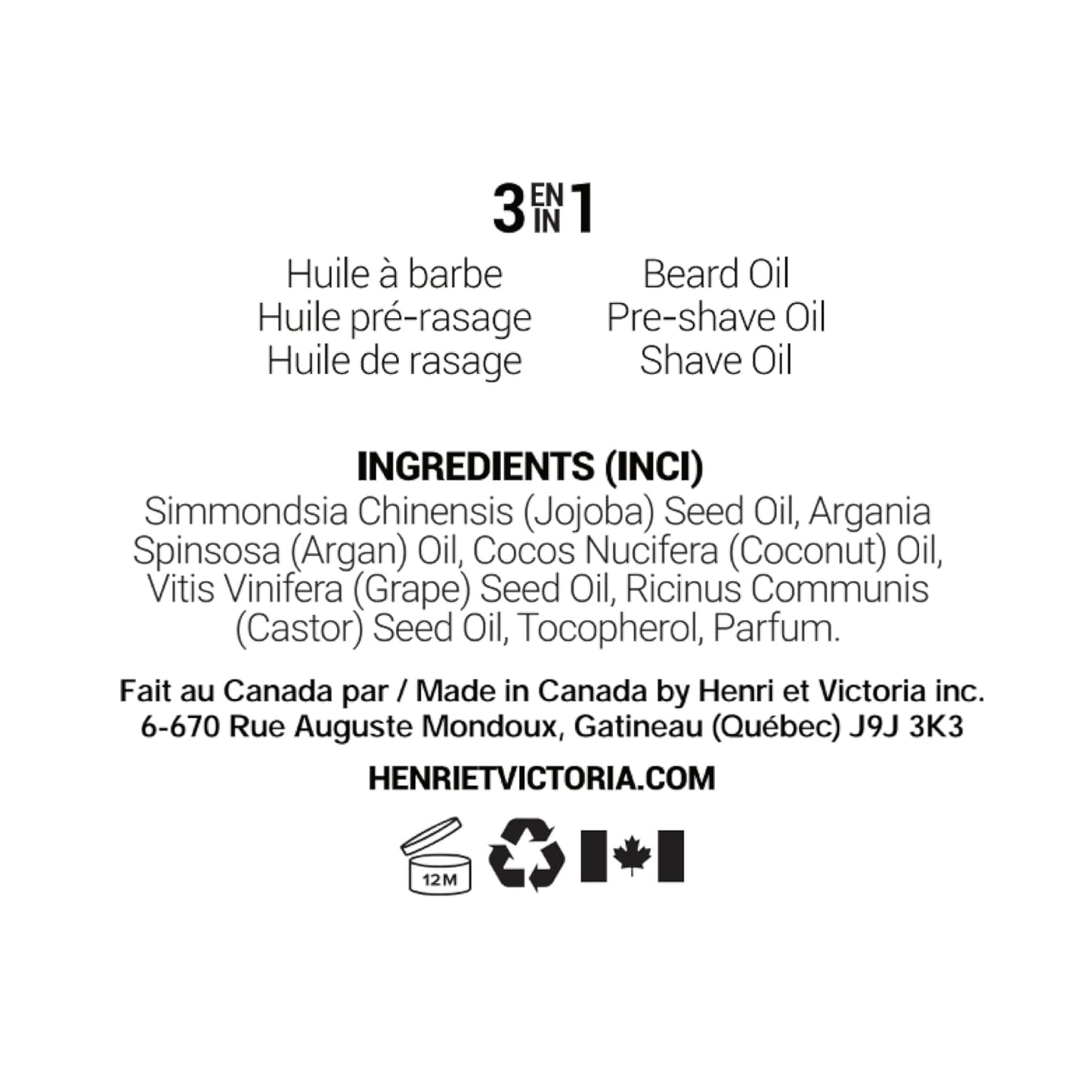 Beard Oil Costa Fragrance | Canadian Made by Skilled Artisan | Moisturizing, Non-Greasy, Natural Ingredients