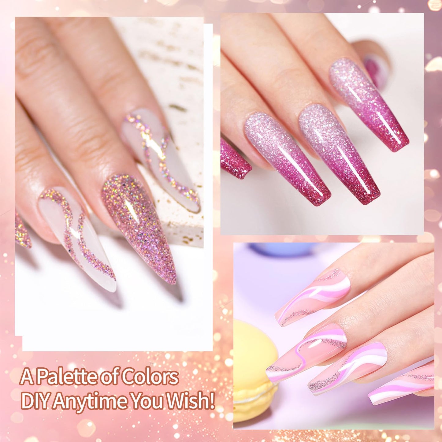 Finger Secret 4 Colors Set Ombre Pat Gel Nail Polish,Patting GelS Polish with 20Pcs Nail Sponges for 3d Gel Nail Art can be Painted in Salon or Home Use (k1)