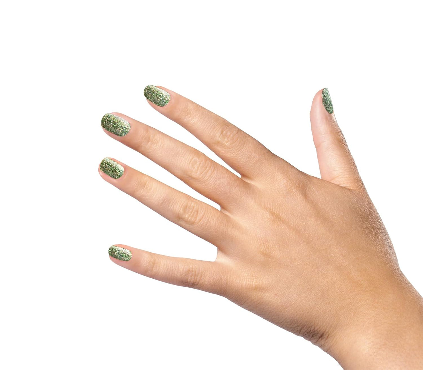 duri Nail Polish, 596 Indulge My Whim, Green Tinsle Sparkle Lacquer, Glitter Flake Topper, Glossy and Chip Resistant Finish | 0.45 Fl Oz