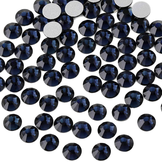 beadsland Flat Back Crystal Rhinestones Round Gems for Nail Art and Craft Glue Fix,Montana (2.7-2.8mm) SS10/1440pcs