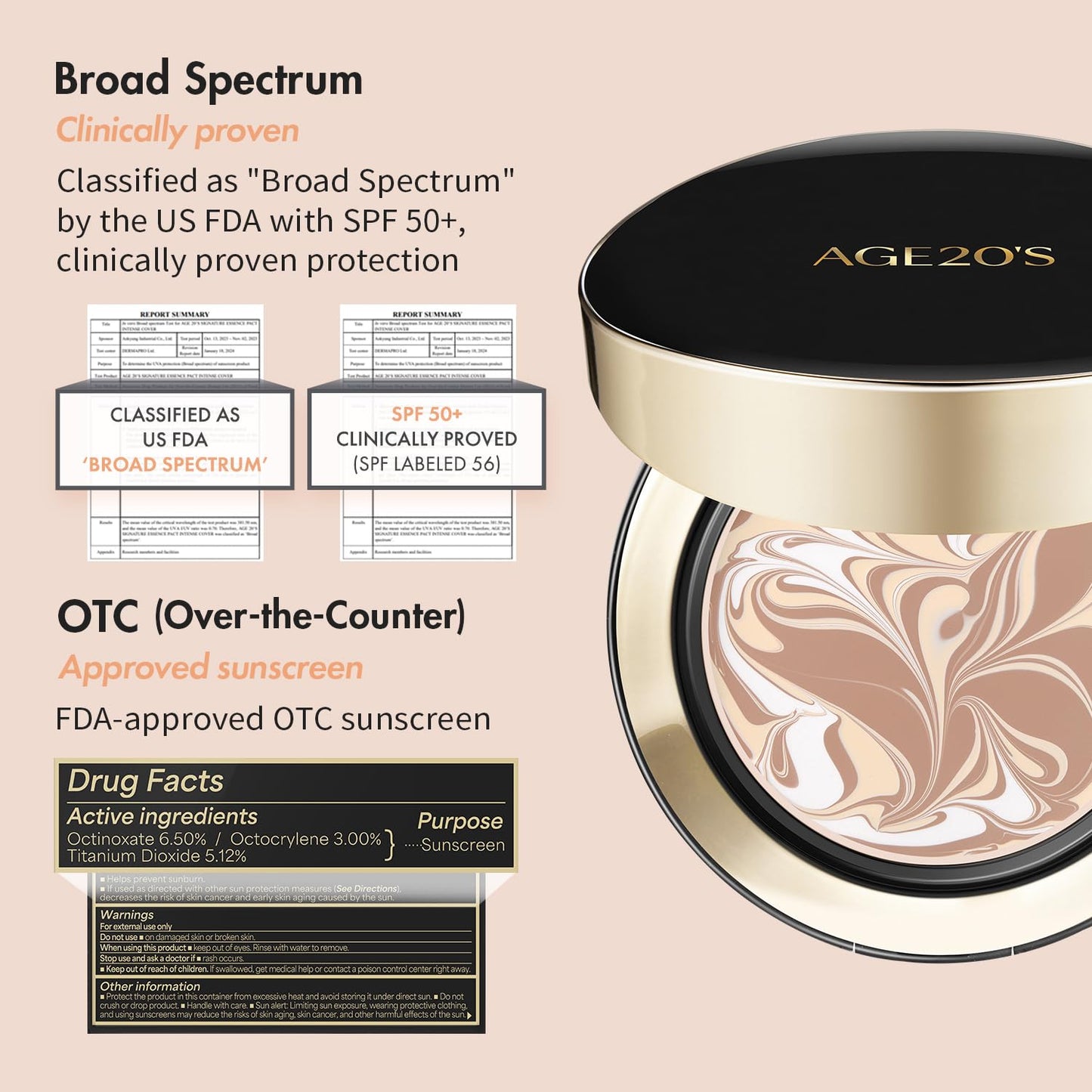 AGE20'S Signature Essence Pact SPF 50+ | Pack of 1 | 17N IVORY | Cream Foundation, Dewy Finish, Natural Coverage | Korean Cushion Foundation