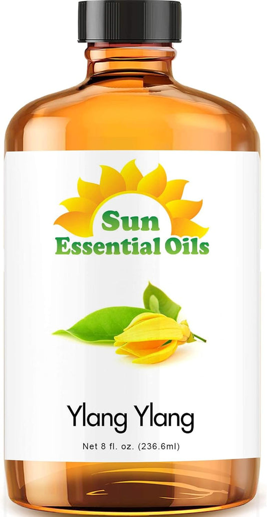 Sun Essential Oils 8 oz Ylang Ylang Essential Oil - Aromatherapy Oil
