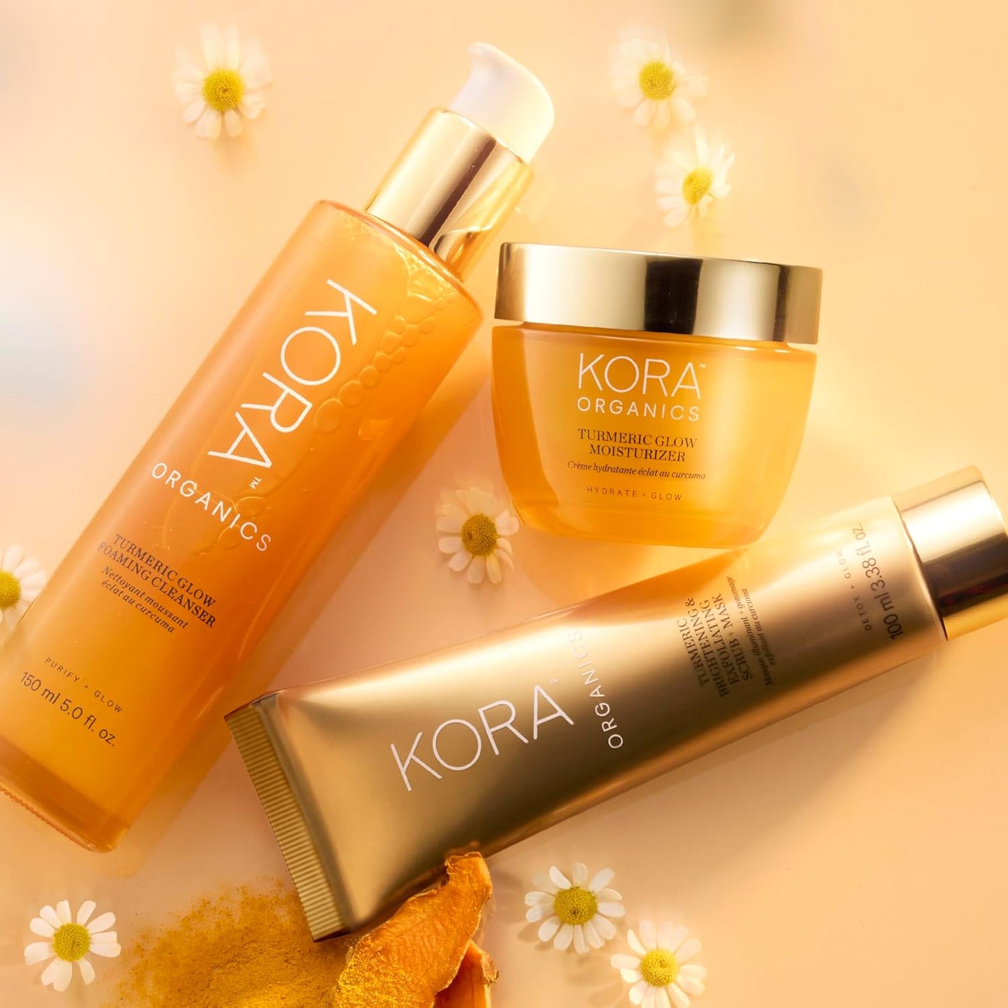 KORA Organics Turmeric Glow Foaming Cleanser, Cleanse & Nourish, Certified Organic, Cruelty Free, 5.07 oz - Face Cleanser