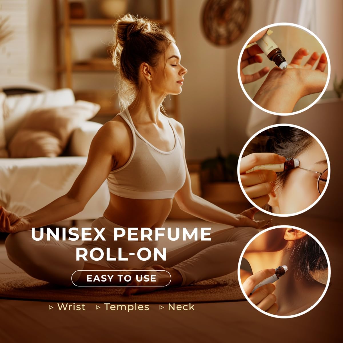 Gya Labs Lemon Essential Oil Roll on for Skin - Refreshing Lemon Perfume Oil for Women & Men, 100% Pure Natural, Aromatherapy, Travel Size (0.34 Fl Oz)