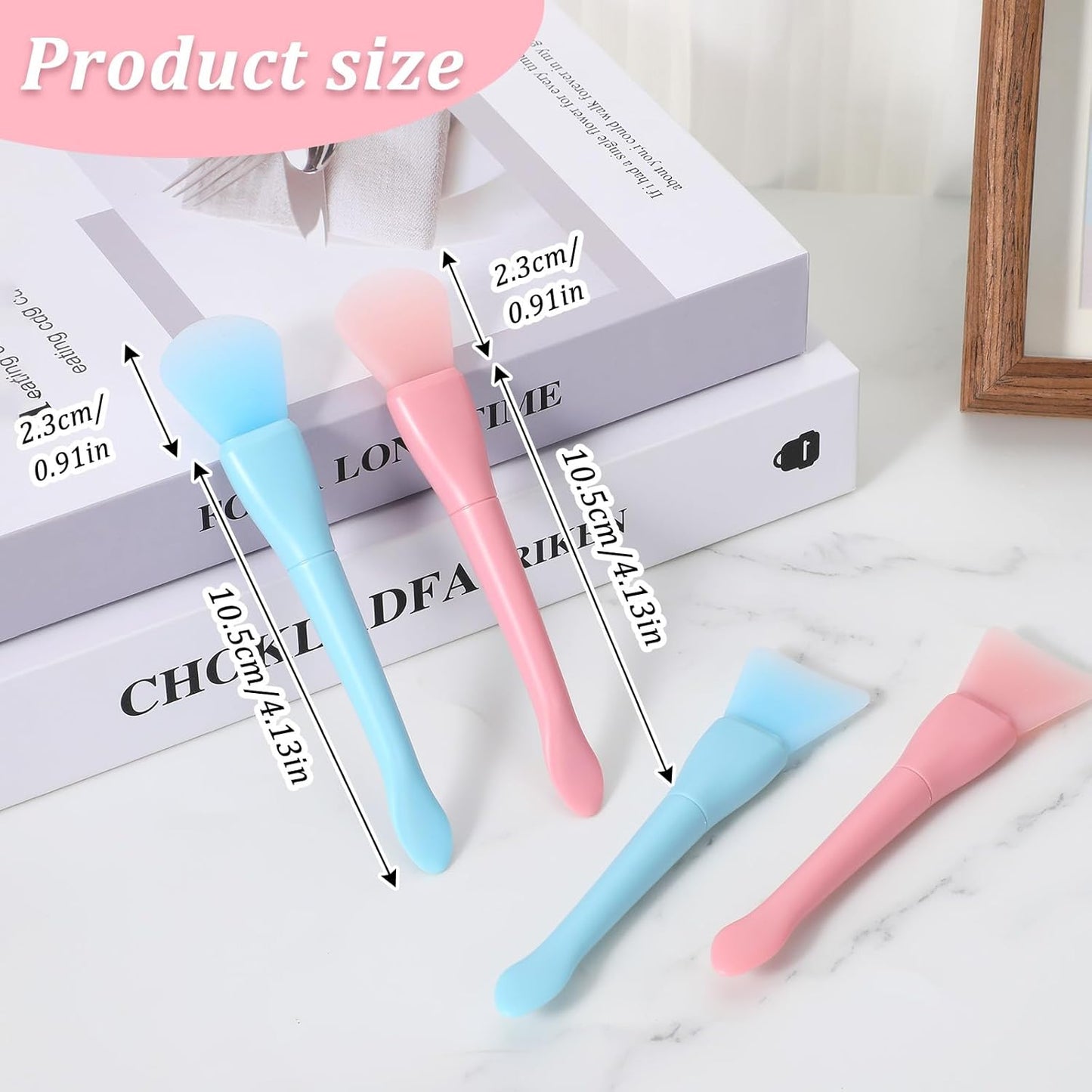 4 Pcs Silicone Face Mask Applicator,Silicone Mask Brush,Soft Face Masks Applicator for Mud,Clay and Spa Treatments, Ideal for Home Facial Care, Beauty Salons