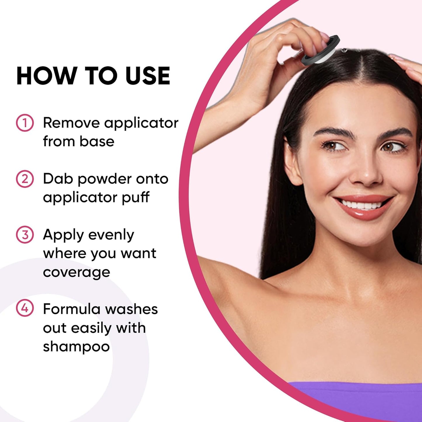 GBG Hairline Powder, Medium Brown - 48-Hour Coverage Root Touch Up Powder for Bald Spots, Instant Hair Loss Concealer & Brightening Highlights - Hair Fillers for Thinning Hair for Women & Men, 4g