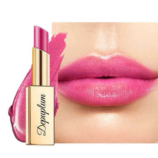 Hot Pink Lipstick Moisturizing for Women Shimmer Tinted Lip Balm Hydrating Nourishing Lip Gloss Vegan& Cruelty Free Lip Makeup, ZG110 In Love