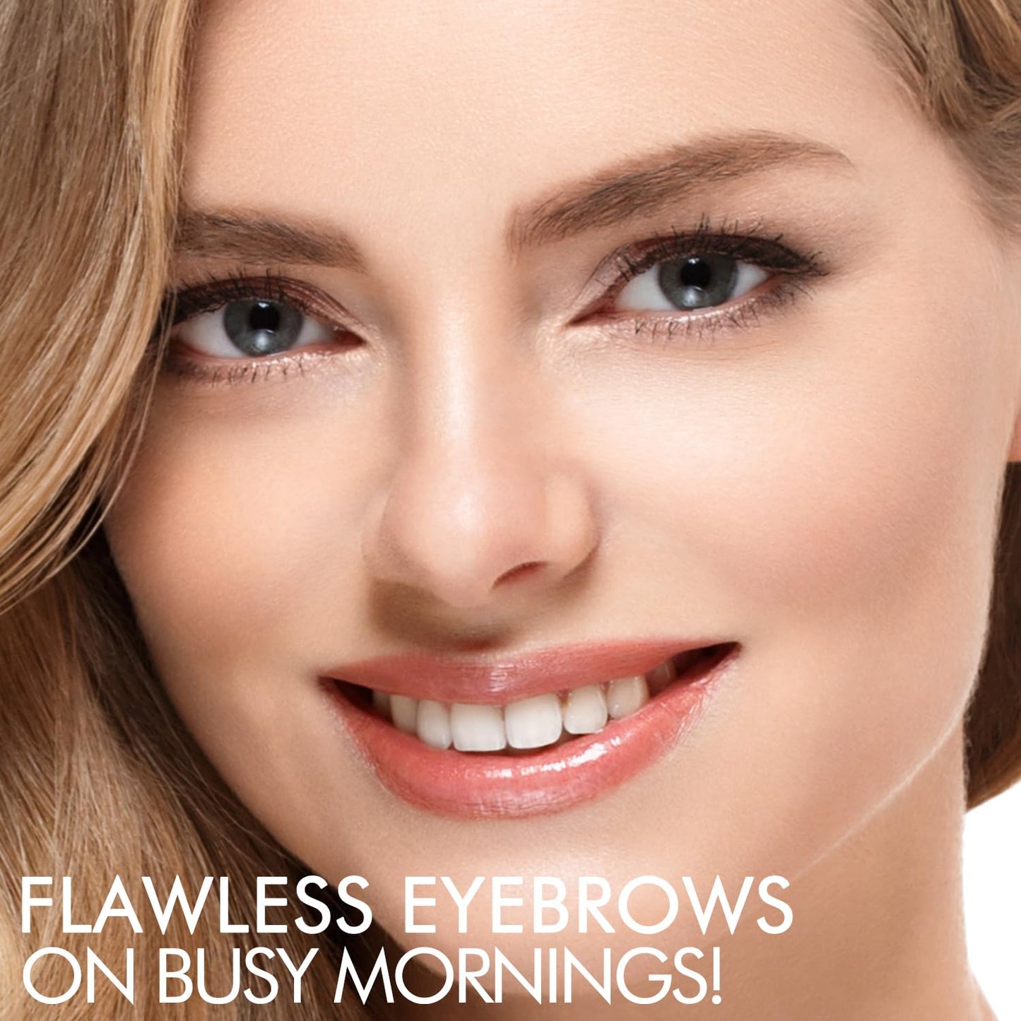 iMethod Eyebrow Stamp & Stencil Kit - Brow Stamping & Stenciling, Perfect Bushy Eyebrows, Ash Brown