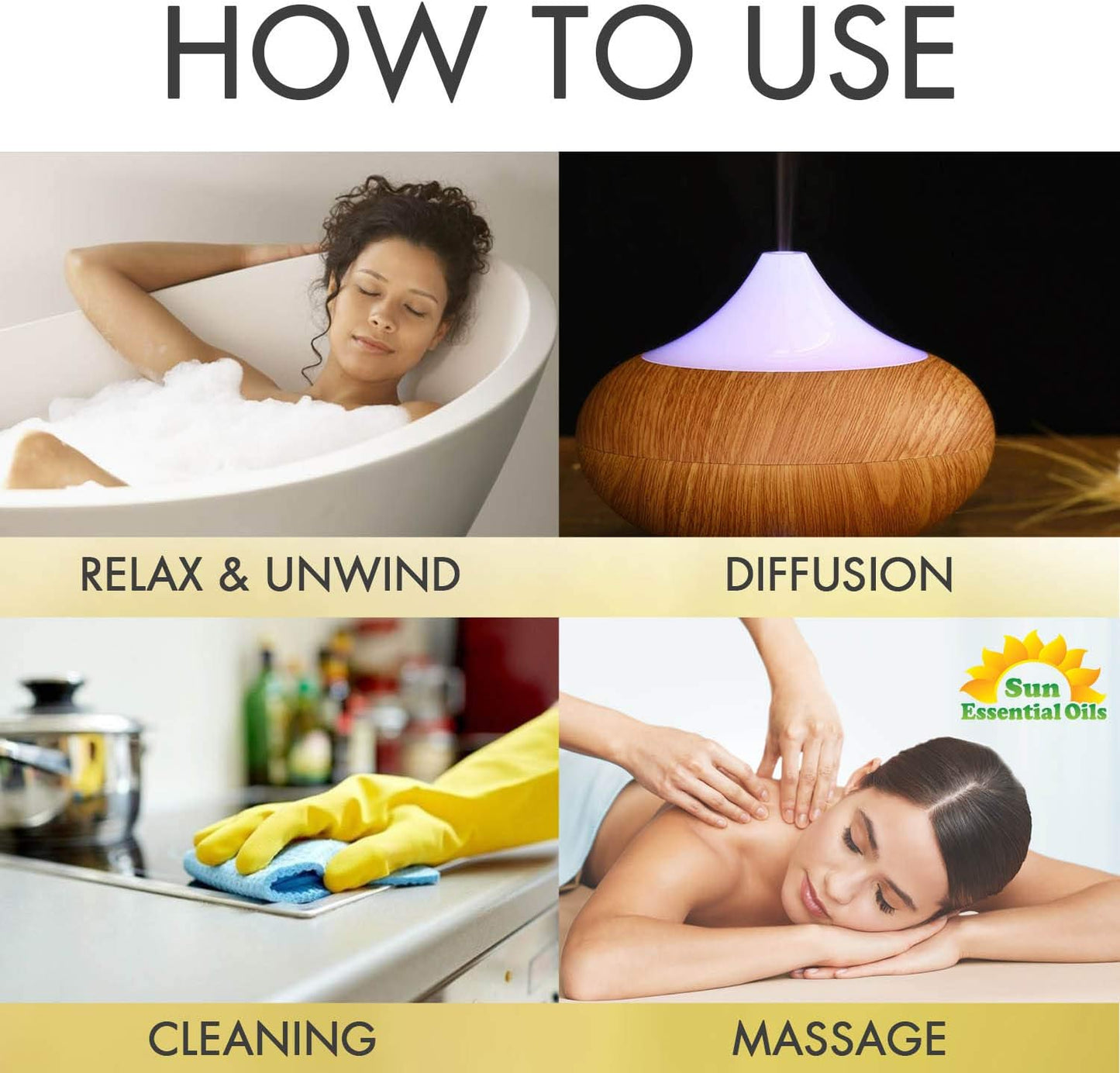 Sun Essential Oils Hyssop Essential Oil 4 Fluid Ounces – Aromatherapy Oil