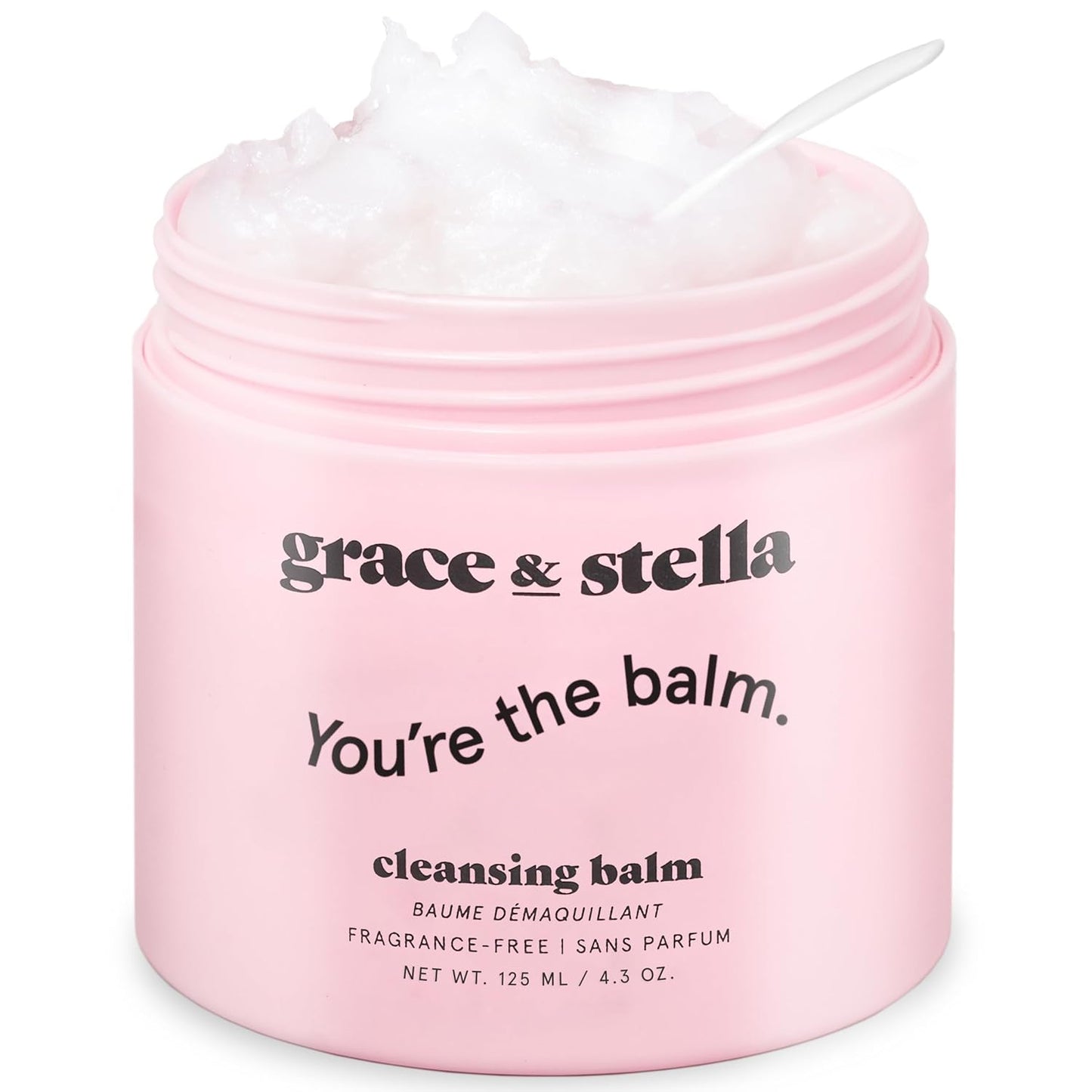 grace & stella Makeup Remover Cleansing Balm - Hydrating Facial Cleanser with Vitamin E for Soft, Nourished Skin - Melt Stubborn Waterproof Make Up, Mascara, Eye Liner - Vegan Skincare (102g/ 4.3 oz)