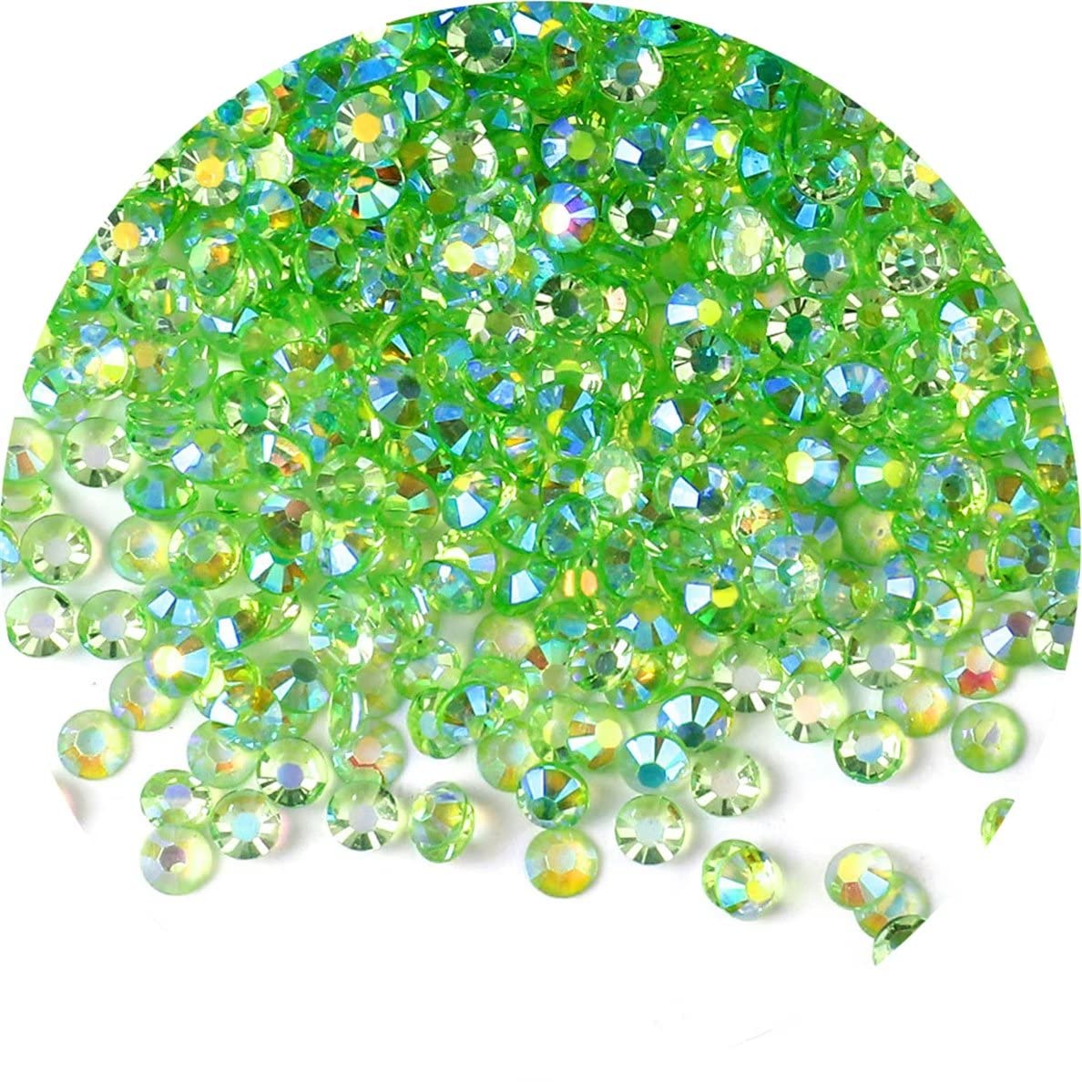 720 Pcs SS30 6mm AB Flatback Rhinestones for Nails Art Crafts Transparent Glitter Round Gems Crystals DIY Clothes Shoes(Clear Light Green AB)