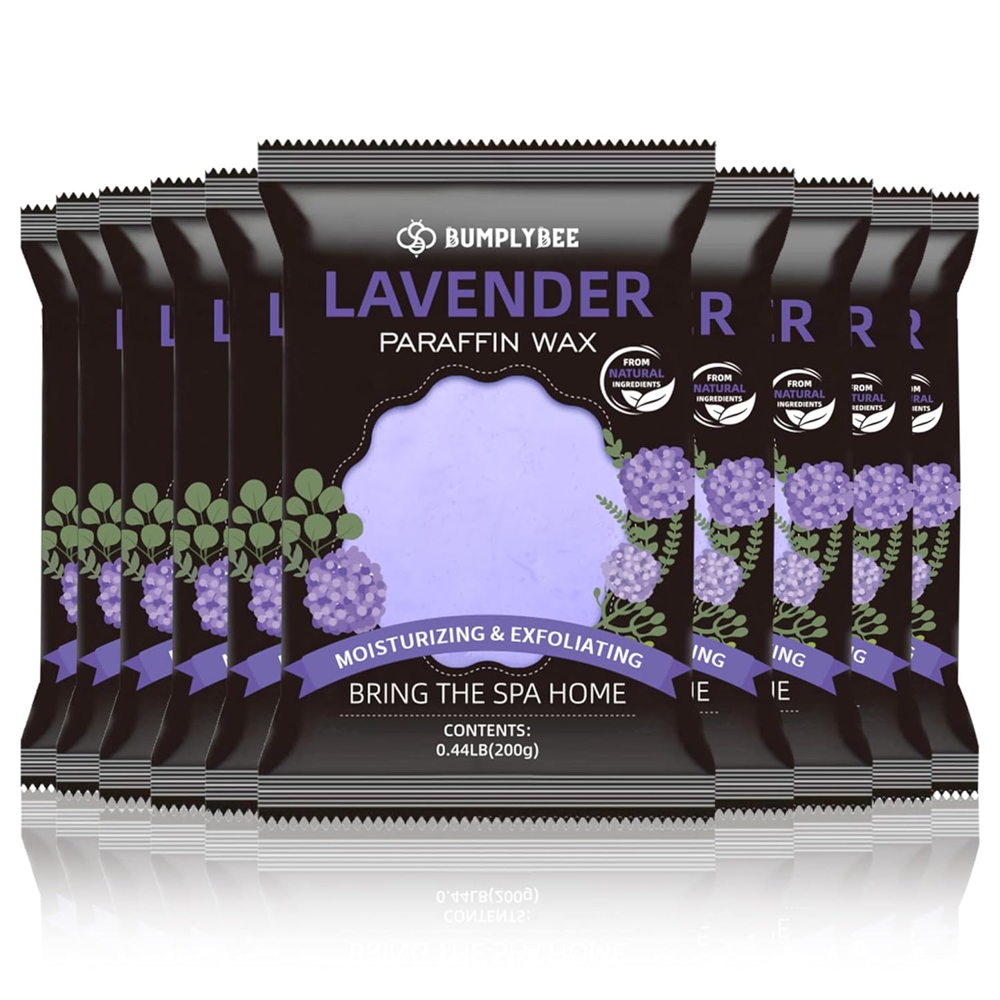 Paraffin Wax for Hand and Feet, 10 Pack Lavender Paraffin Wax Refills for Paraffin Wax Machine, Hand Wax Paraffin Wax Bath, Foot Wax Paraffin Bath, Moisturizing Hands Feet, Deep Hydration