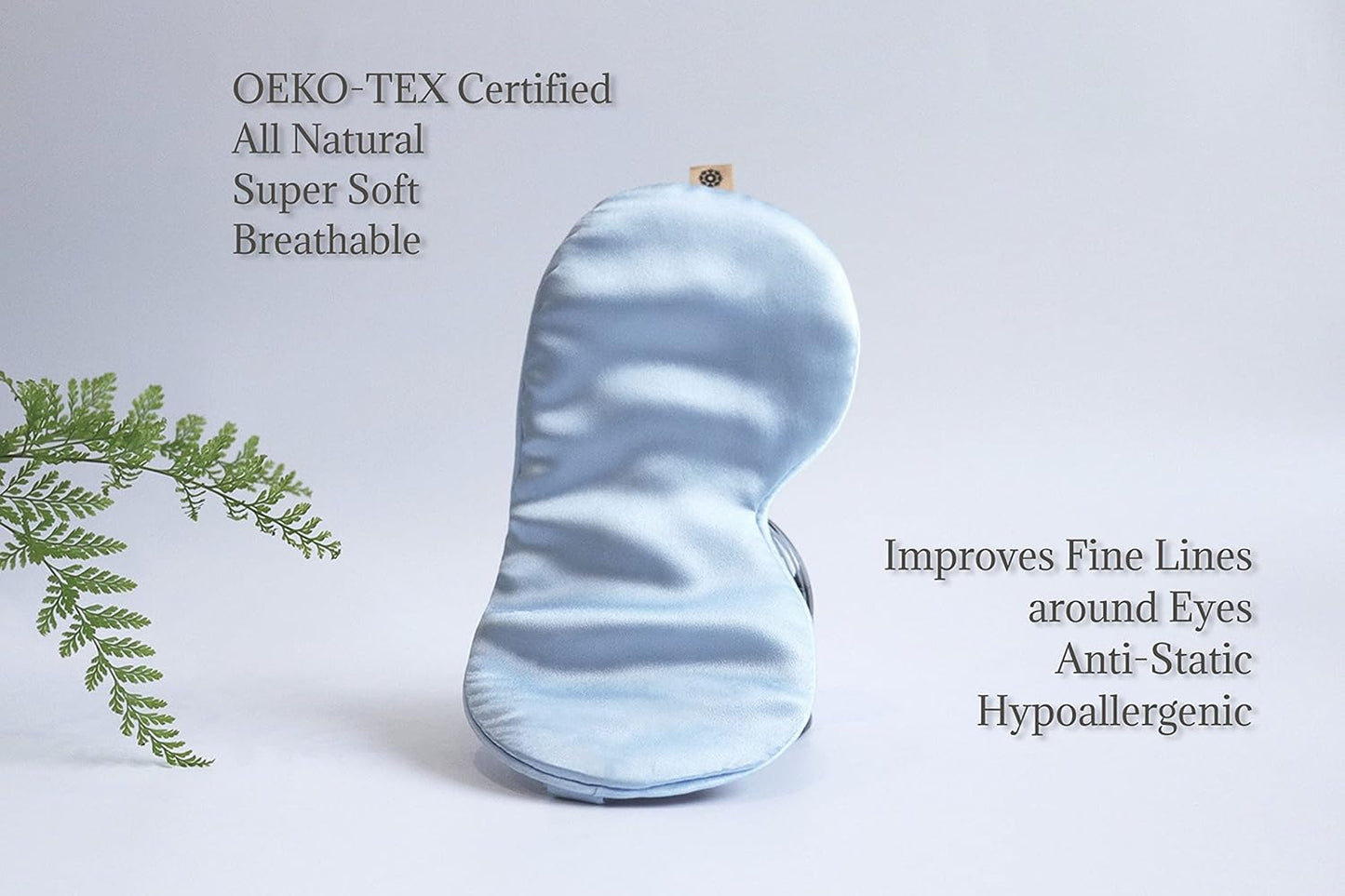 Premium 25 Momme Mulberry Silk Eye Mask for Sleeping (Frosty Blue)