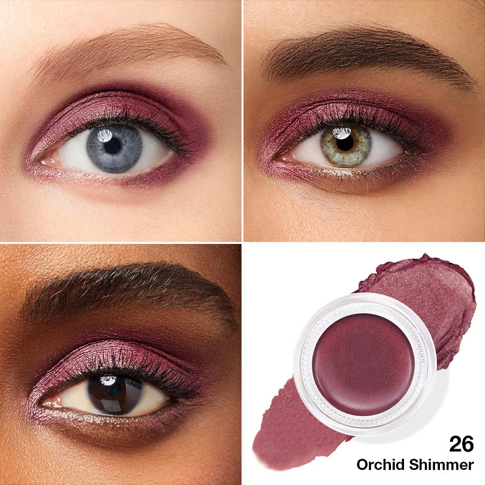 Cream Glitter Orchid Shimmer Metallic Eyeshadow Palette Makeup, Natural Single Mini Instant Holographic Eyeshadow For Women, Sombras Crema Para Ojos, Talc, Paraben & Cruelty Free, 26