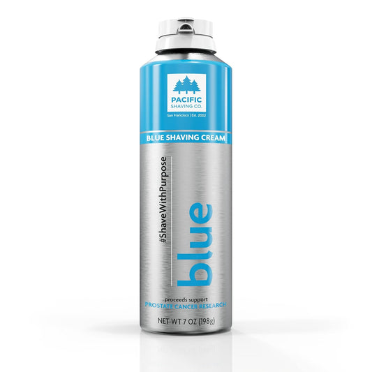 Pacific Shaving Company Blue Shaving Cream - Foaming Colorful Shaving Cream - Hydrating, Redness Reducing + Irritation Free Shave Cream (7 Oz)