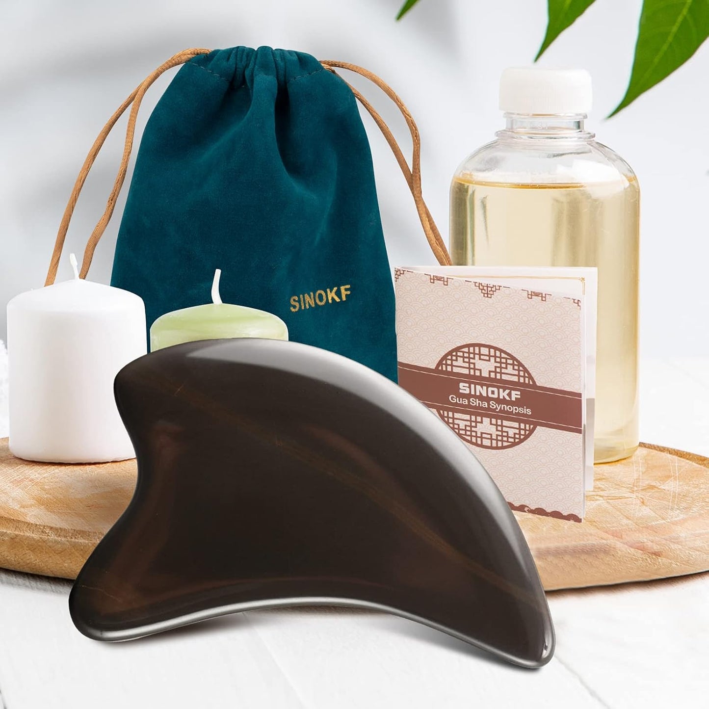 Bian Stone Gua Sha Facial Tools Scraping Massage Face Guasha Board Scraping Plate