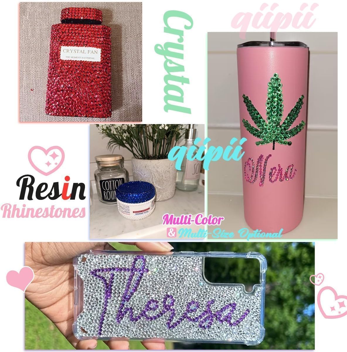 Crystal Yellow Resin Rhinestones for Crafting 3mm 4mm 5mm Light Yellow Flatback Stones Non-Hotfix Diamonds Crystals Gems Charms for Nails Face Eyes Makeup Body Tumblers Bottles Crafts Clothes