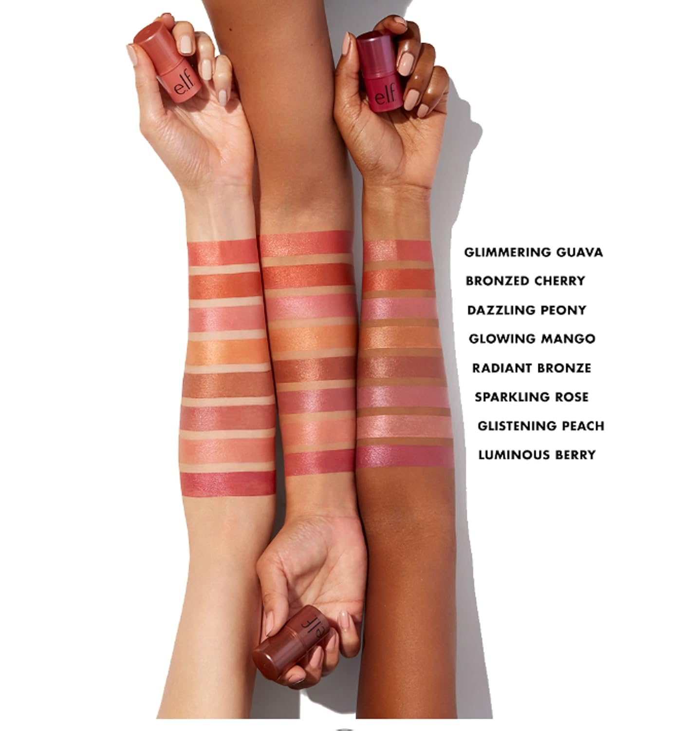 e.l.f. Monochromatic Multi Stick, Luxuriously Creamy & Blendable Color, For Eyes, Lips & Cheeks, Glowing Mango, 0.17 Oz