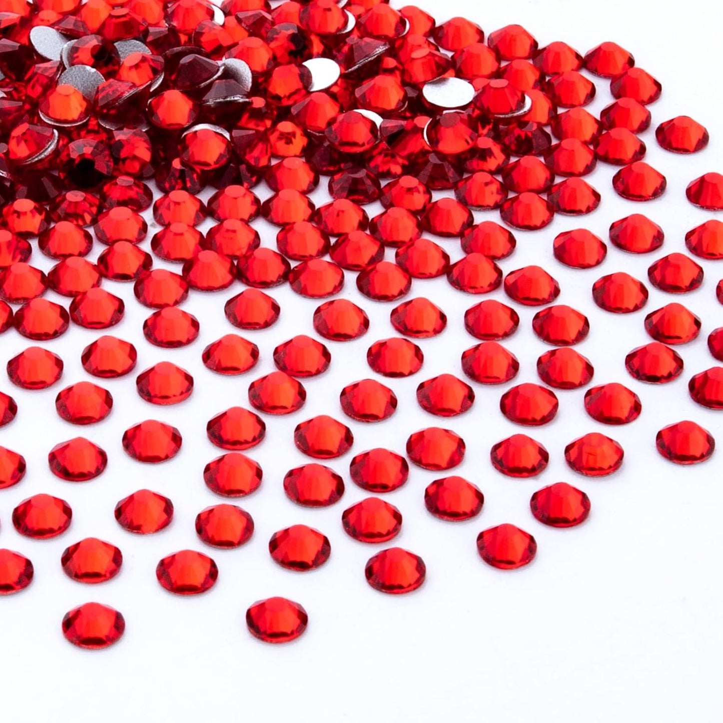1440Pcs Ruby Red Crystal Rhinestones,Glass Flatback Rhinestones Gemstones for Nail Face Makeup Art Crafts Clothes Decoration -(SS16,4.0mm,Ruby Red)