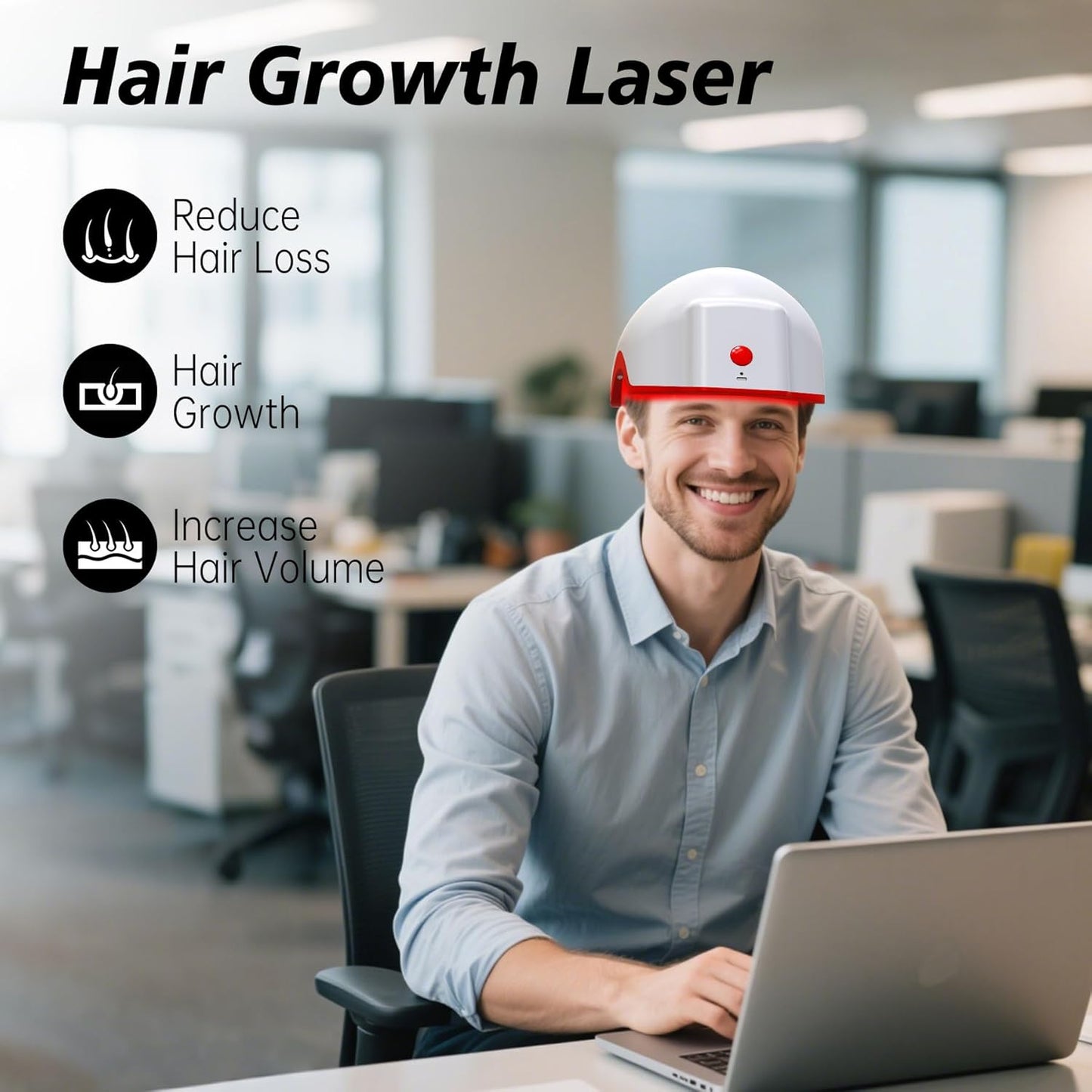 Hair Growth Device,LED Light Therapy Cap,Red Light Cap,Hair Regrowth Treatment for Men and Women