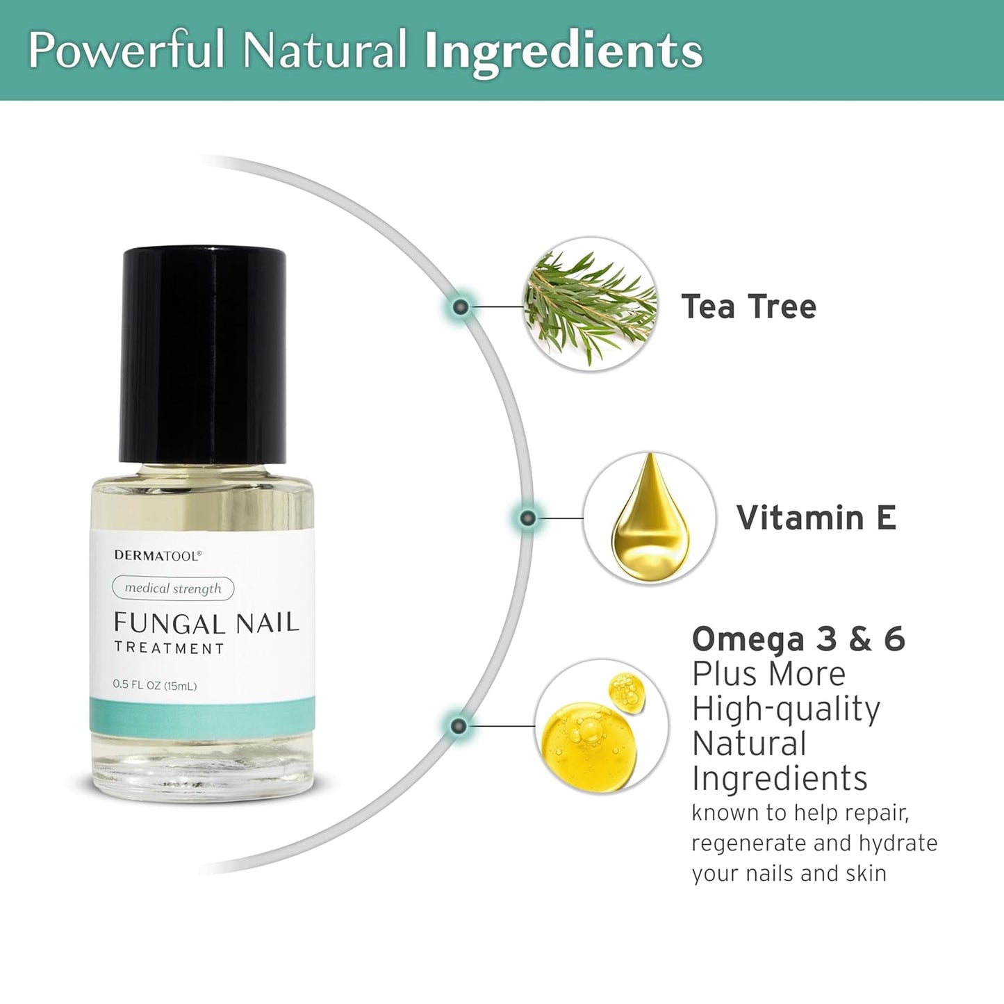 Toenail Fungus Treatment Extra Strength Antifungal Solution and Nail Fungus Treatment for Toenail - Repairs Fungal Damaged, Yellow, Thick, Discolored Nails - Fingernails - Pack of 3