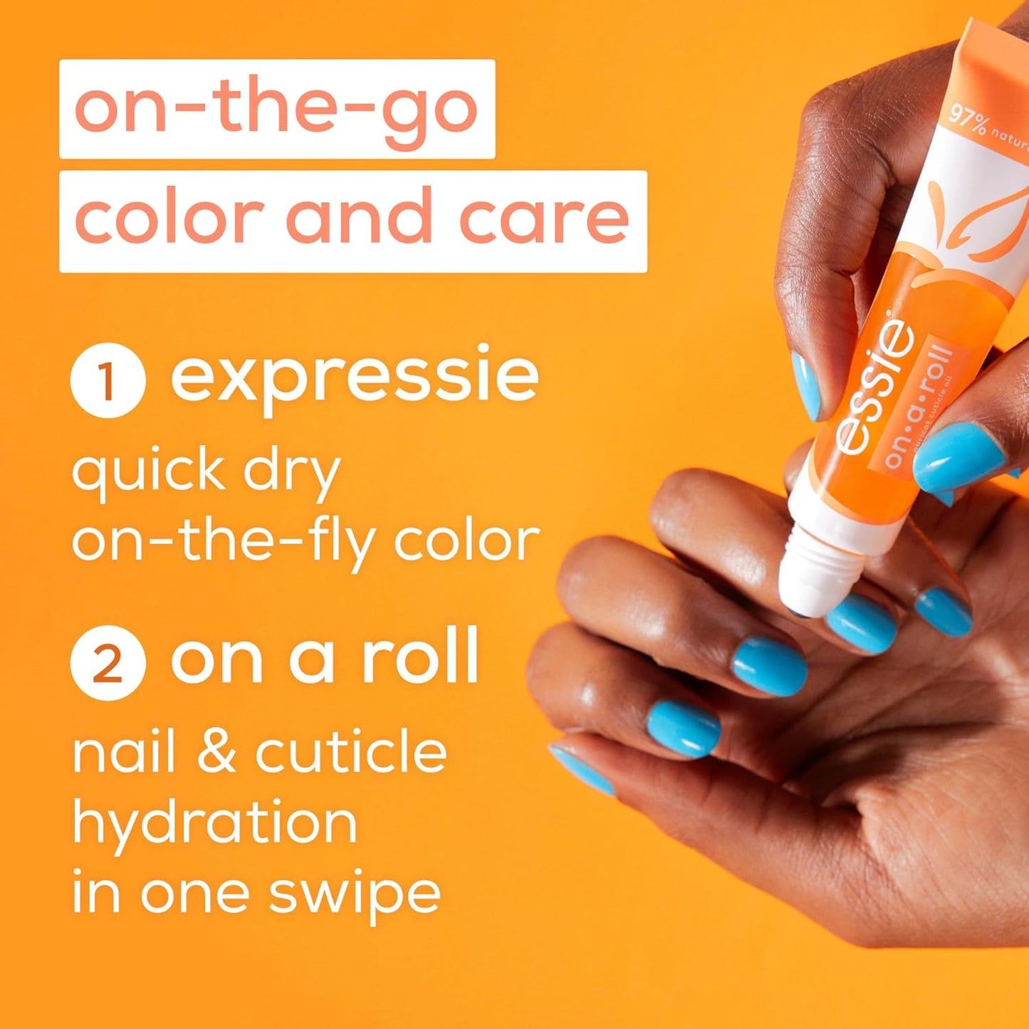essie Nail Care, Apricot Cuticle Oil and Nail Treatment, 8-Free Vegan, On A Roll, 0.46 fl oz