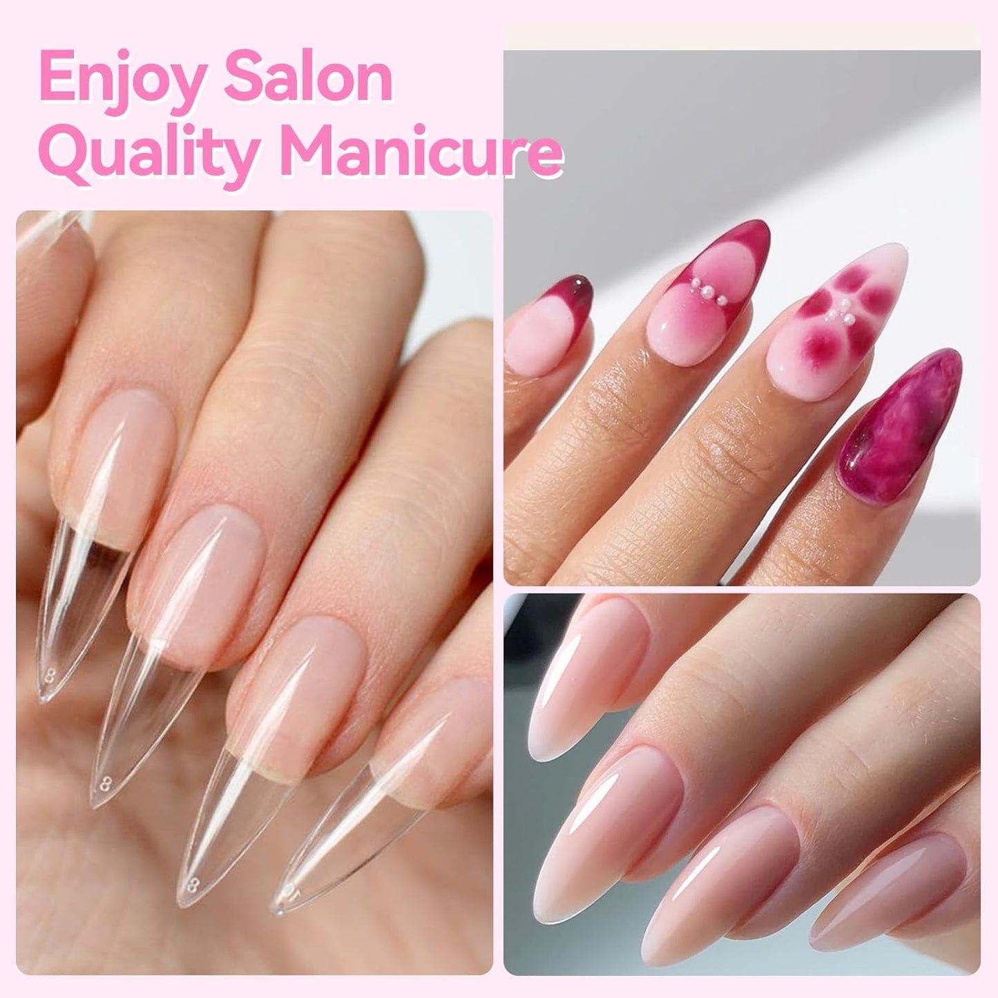 Born Pretty 15ml Nail Dehydrator and Nail Tips Glue Set, Not Chip or Peel and Long Lasting for Nails Art